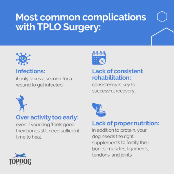 most common complications from TPLO surgery in dogs