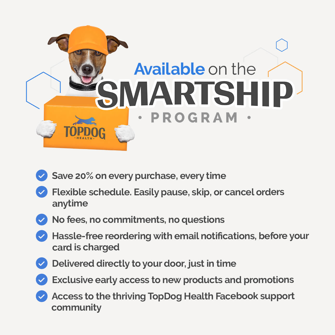 auto-ship program for TopDog joint supplements
